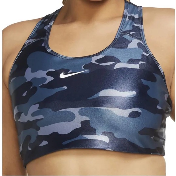 Nike Other - Nike Sports Bra NWT Plus Size High Support Nonpadded Camo Thunder Blue Women 2X